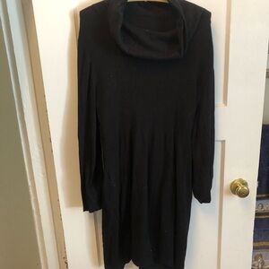 Denver Hayes  xl Black Cowl Neck Dress- long sleeves -long and sleek preloved